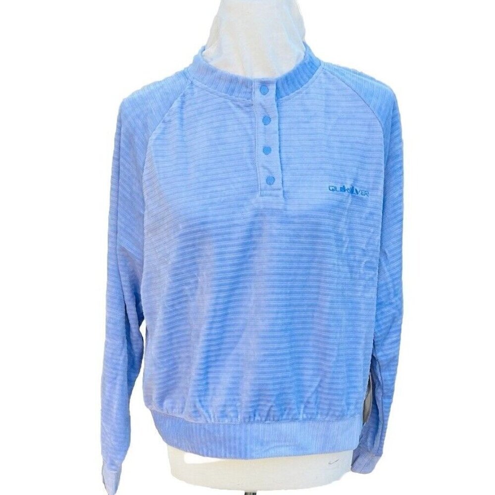 QUIKSILVER Organic Cotton Blend Newr Spot Henley Sweatshirt Size M EQWFT03102 - Picture 7 of 11